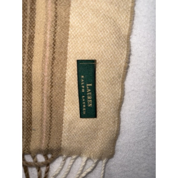 Lauren Ralph Lauren Unisex Lamb Wool Scarf, 8 3/4 x 60" w/5 1/2-in fringes - Picture 3 of 7